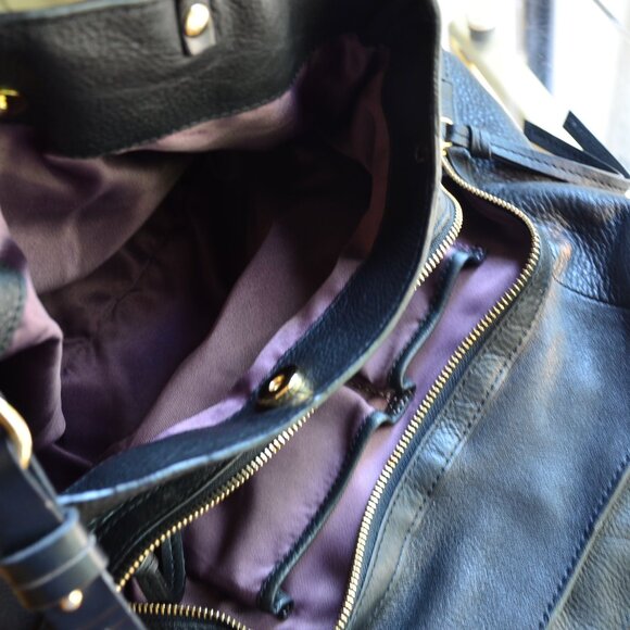 Kooba Black Leather Tote Crossbody Bag. - Picture 14 of 16